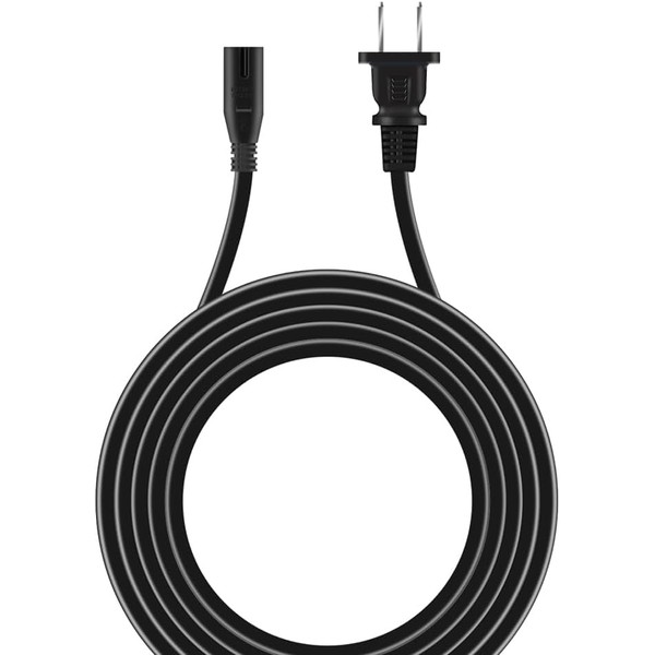 2-Prong AC in Power Cord Outlet Socket Cable Plug Compatible