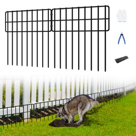 30 Panels No Dig Fence, Animal Barrier Fence, 13in(H) x 30ft(L) Fence Barrier for Bottom, Rabbit Fencing for Garden, Dog Fences Barrier, Rustproof Metal Fences Border for Outdoor