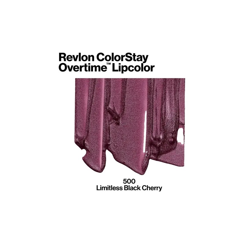 Labial Líquido Cs Overtime Lipcolor Tono Black Cherry Acabado Gloss
