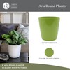 The HC Companies Aria Round Self-Watering Pot - Lightweight Plastic