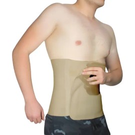 Faja Cinturilla Post Operatoria Unisex Larga Post Parto Color Beige Talla M