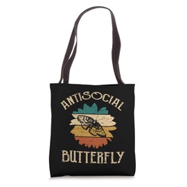 Funny Antisocial Butterfly Apparel Item Tote Bag