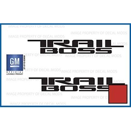Decal Mods Trail Boss Replacement Decal Sticker for Chevy Silverado die-Cut (2019-2024) Bed Side 1500 2500 HD (Set of 2) Red - CR