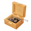 Hand Cranked Music Box Mini Portable Gemini Pattern Retro Style