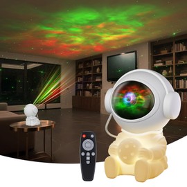 Fokky Astronaut Projector, LED Starry Sky Projector with 29 Light Effects, Night Light with Remote Control Timer, Creative Galaxy Projector for Room Decoration, Children, Adults, Gift Party