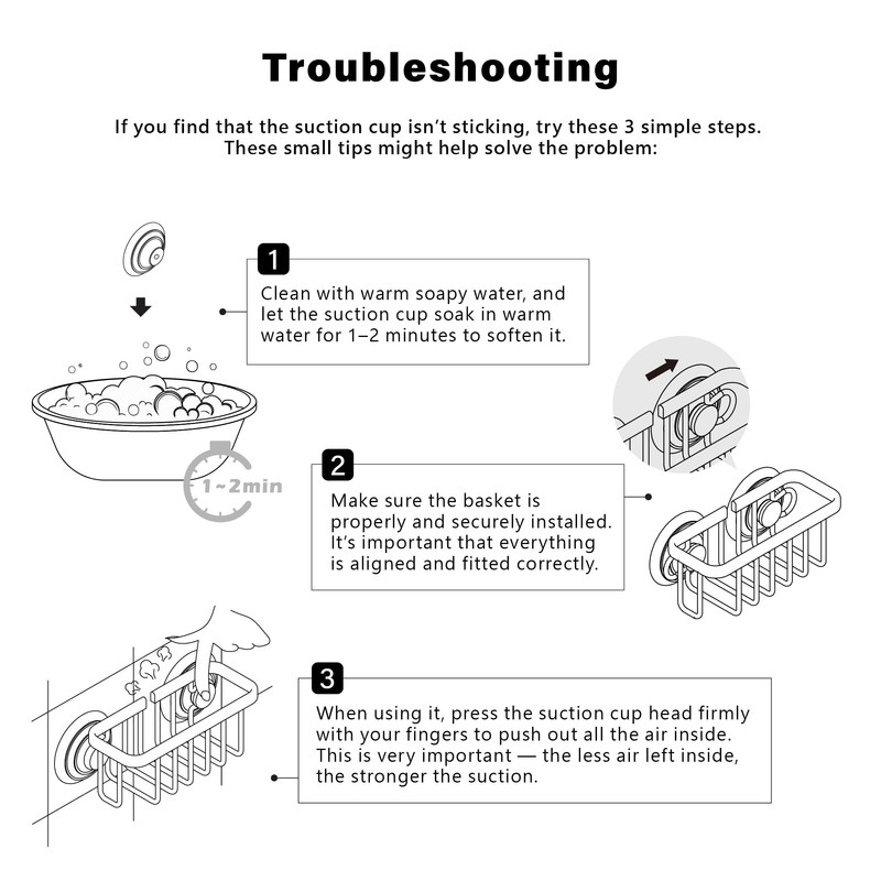 SunnyPoint NeverRust Kitchen & Bathroom Sink Caddy for Sponges, Scrubbers,