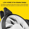 White RGB LED 120mm Silent Cooling Deskop Fan White Fan