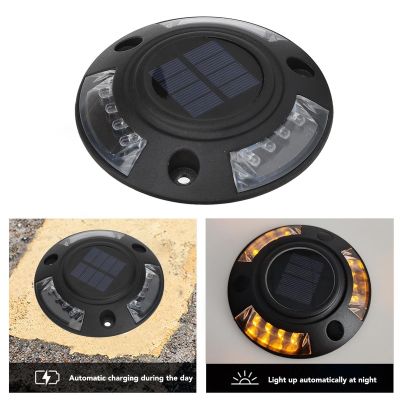 Solar Dock Light 12 LEDs Solar Driveway Light IP68 Waterproof