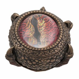 Veronese Design Bronze Finish Dragon Eye Trinket/Stash Box