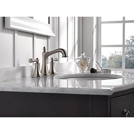 Delta Rila 8 inch Widespread 2-Handle Bathroom Faucet in SpotShield Brushed Nickel