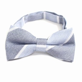 CUFFSMANIA Bowtie, One-Touch, Hook Type, Easy Fit, Men's, Men's, Gentlemen, Blue, Light Blue, Navy, White, Border Bowtie, gray