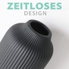 flature Ceramic Vase with Grooves, Large Decorative for Pampas Grass