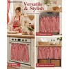 Handmade Check Oven Skirts, Oven Curtain for Farmhouse Kitchen (Black)