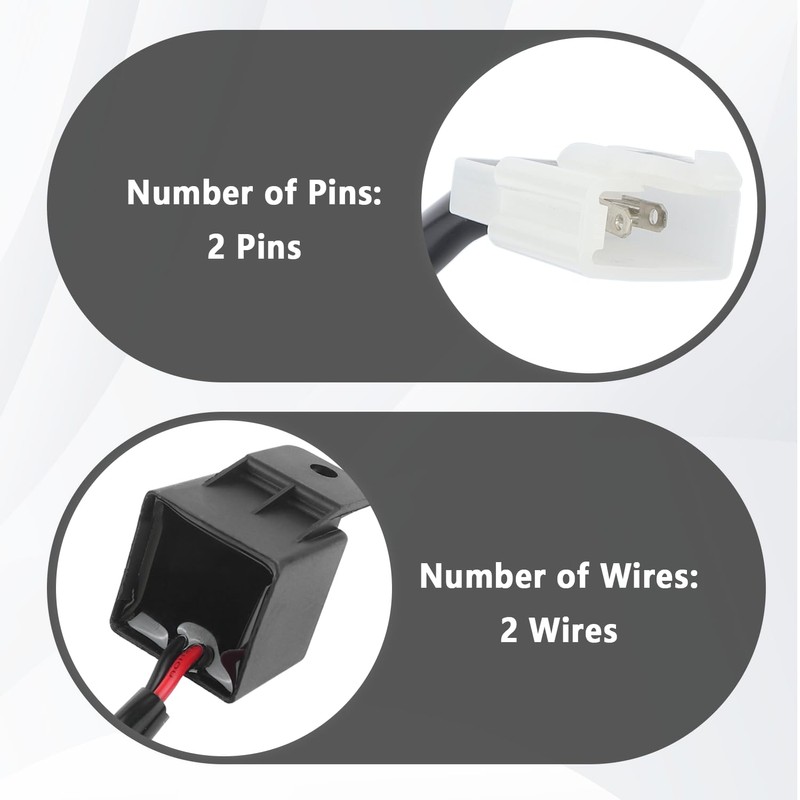 Motorcycle LED Flasher Relay for LED Turn Signal,12V 2Wire 2Pin