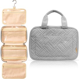 BOACAY Hanging Travel Toiletry Bag for Women & Girls, Makeup Bag, Shower & Wash Bag, Organiser Kit for Cosmetics, Essentials, Travel Accessories