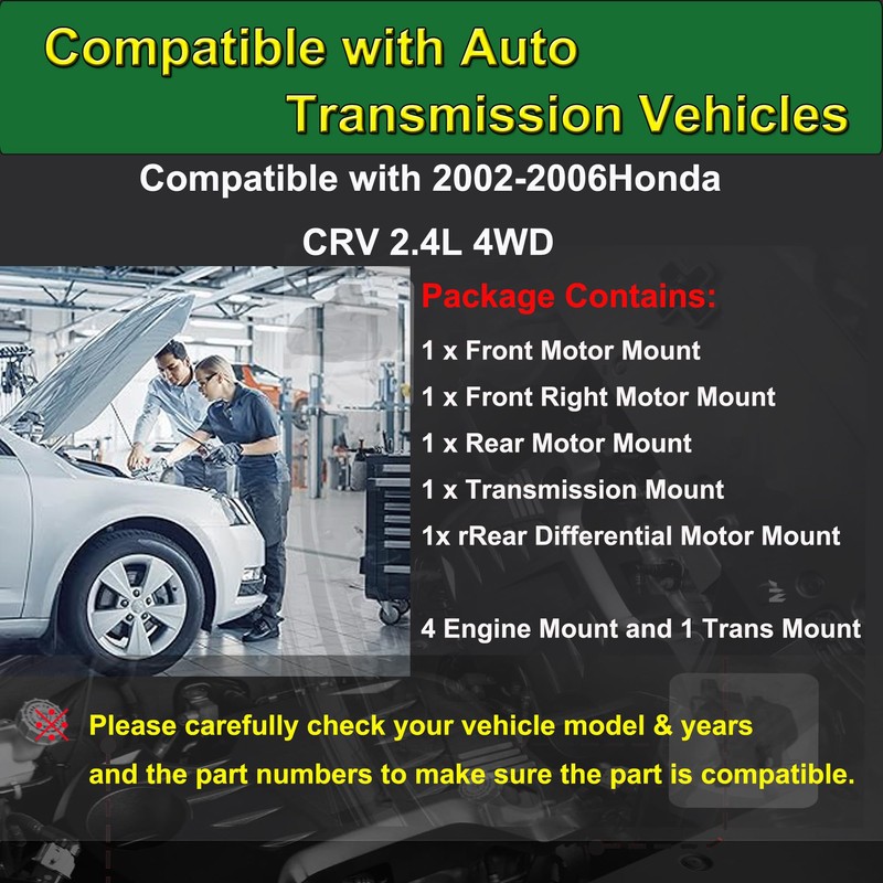 5PCS Engine Motor Mount and Transmission Mount Set Compatible with