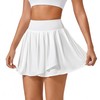 Belriviere Damen-Tennisrock mit hoher Taille, plissiert, mit Innentaschen, athletischer Golf-Skort,