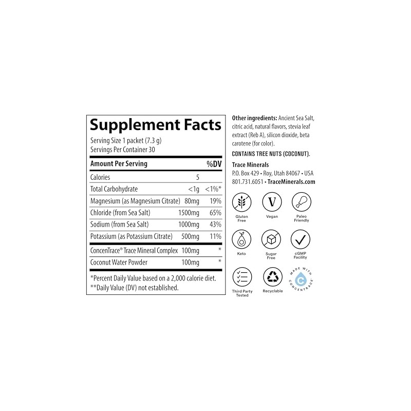 Trace Minerals- "Zerolyte (Mango Salado) | Mezcla de Bebida en