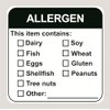Allergen Warning Label Stickers,2inch 300pcs Food Allergy Warning Sticker for