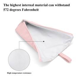 Boweike Hair Tools Travel Bag for T3 SinglePass Curl X, Heat Resistant Curling Iron Case for Bio Ionic, Hair Tool Organizer for Home and Travel (Pink)