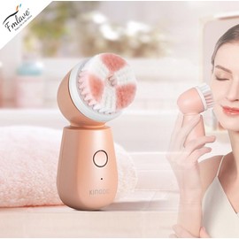 fmlave Cleansing Brush Face Washer: Electric ExfoliatingRotating Cleansing Instrument Waterproof DeepCleansing Exfoliating Rotating Spa MachineElectronic Skin Care Cleansing Rotating System - Color: Pink