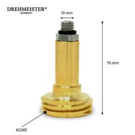 Drehmeister Acme Tank Adapter Long with M10 (10 mm x 1.5 mm) Steel Connector - Adapter for Car Gas Vehicles - LPG Adapter for Car Gas