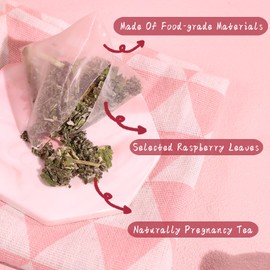 Jarteela - Raspberry Leaf Tea Bag, 1.5g x 60 Count - Natural Red Raspberry Leaf Herbal Tea Pregnancy - Premium Herbs - Non-GMO - Caffeine-Free Tea - Aids in Digestion