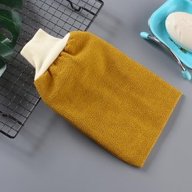 4 Piezas Guantes de Baño de Doble Cara, Gruesos y Portátiles