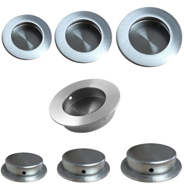 Euro Tische 1 x Round Groove Handle - Stainless Steel