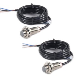 hiBCTR 2pcs NJK-5002C Hall Effect Proximity Switch: NPN 3-Wire Normally Open 5-30VDC Sensor​
