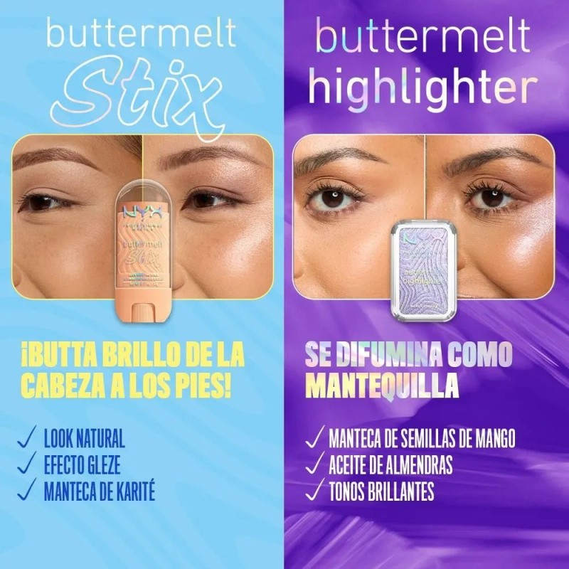 Nyx Pmu Iluminador Buttermelt Glaze Stix 5gr Cobre Metálico