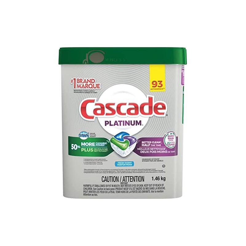 Cascade Platinum ActionPacs Dishwasher Detergent with Dawn, Fresh Scent -