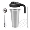AZANU 6pcs Set Cold Brew Mason Jar Coffee Maker Accessories，32oz
