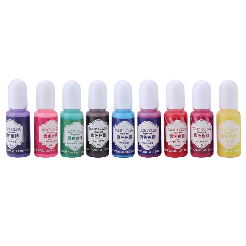 9 Colors 10g Epoxy UV Resin Coloring Dye Colorant Pigment