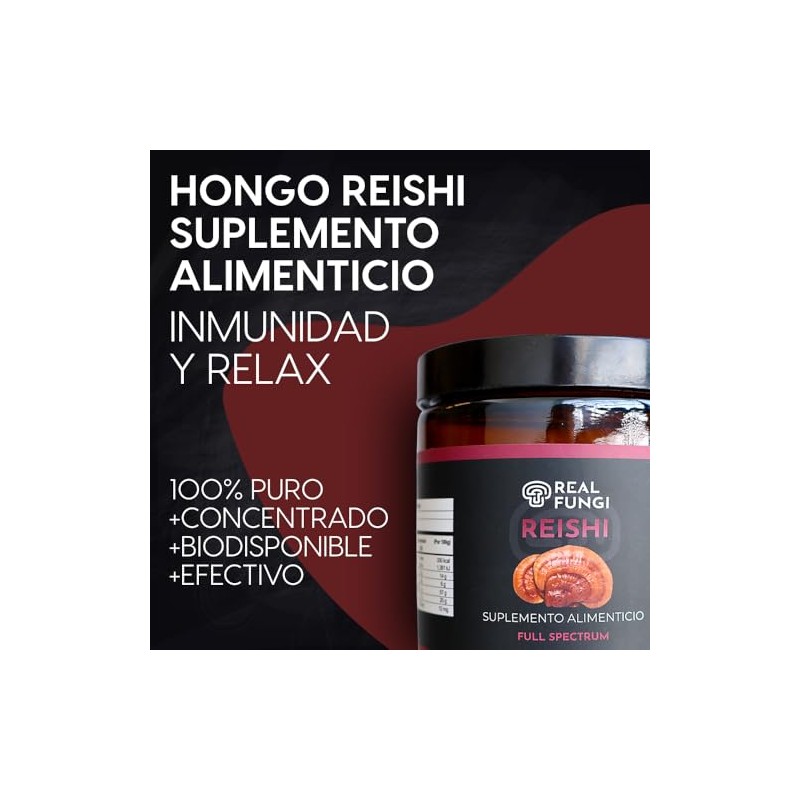 Reishi Suplemento en polvo de extracto de hongo - (100g)