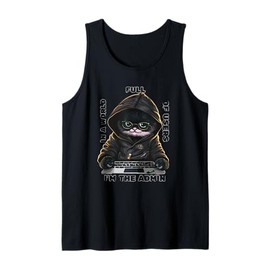 Cool Anonymous Cat Hacker - Hacker Cat Costume For Her/HIM Tank Top