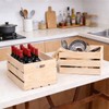 1 Piece Large Pine Wood Crates For Storage, Unfinished Natural