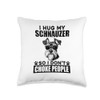 I Hug My Schnauzer So I Don't Choke People Funny