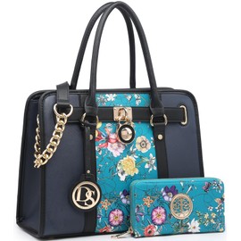 Dasein Women Handbags Purses Wallet Shoulder Bags Top Handle Satchel Purse Tote Work Bag Set 2pcs