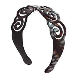 Orange & White 2 inch Curly Swirl Wide Headband (Motique Accessories)