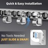 4 Pack L Track Hooks with Single Stud Fitting, Spring-Loaded