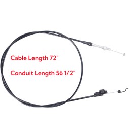 TUAIC 532431649 Drive Control Cable Compatible for Husqvarna/Craftsman/HYP 7022F HU600F HU675FE HU700F 583471701 431649 (Cable Length72, Conduit Length56 1/2")
