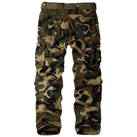 Women's Tactical Pants, Casual Cargo Work Pants Military Army Combat Trousers 8 Pockets,Battlefield Camo,32(US 12)