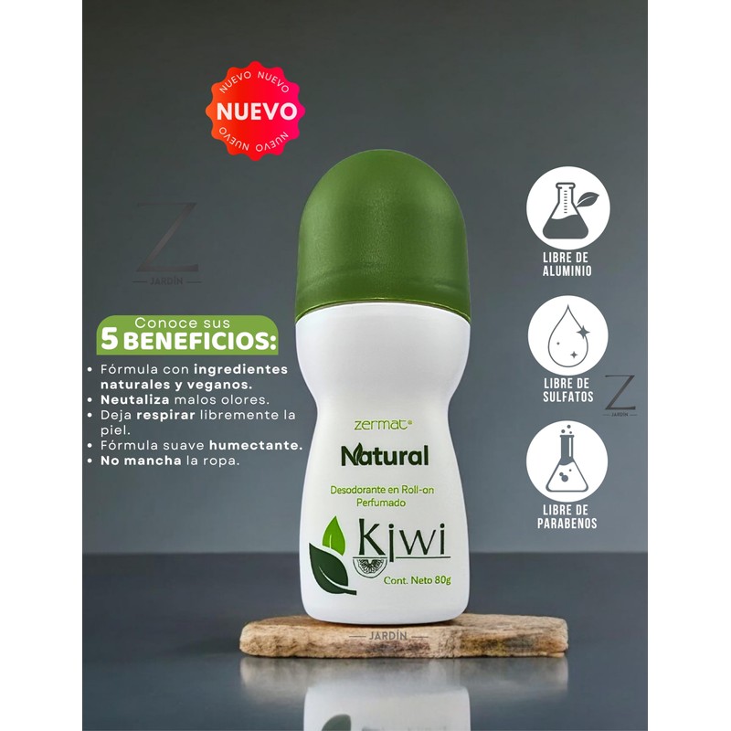 ZFC Desodorante Natural en Roll-On Kiwi – Protección Duradera y