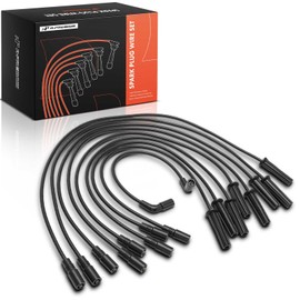 A-Premium 9PCS Spark Plug Wires Compatible with Volvo Penta 5.0L 5.7L 8.1L, GXI GI OSI Fuel Injected Engines with Flat Top Distributor