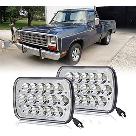 AMUNIESUN Pair 7x6Inch Headlight Sealed Beam For Dodge D150 D250 D350 D100 W150 W350 Ramcharger