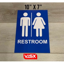 VISX Restroom Bathroom Sticker Door Car Decor Vinyl Office Store Signs