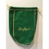 CROWN ROYAL BAG GREEN 9" WITH DRAW STRING - NEW