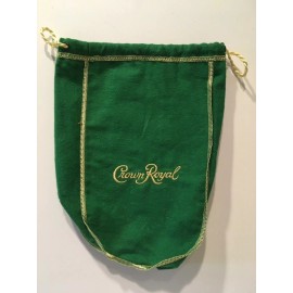 CROWN ROYAL BAG GREEN 9" WITH DRAW STRING -  NEW