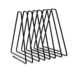 Mantouxixi 7-Slots Adjustable Triangle Desktop Book Magazine File Holder,Metal Wire Book Organizer Bookshelf Rack,File Folder Organizer Sorter Holder,Display Rack for Decoration Home Office - Black